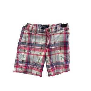 Polo Ralph Lauren Kids Plaid Shorts Pink Blue White Cotton Size 3 3T Pony Logo